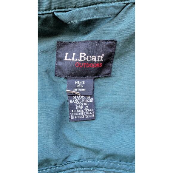 💜 L.L. Bean Outdoors Field Jacket – Forest Green Hooded | Men’s M - Picture 4 of 16